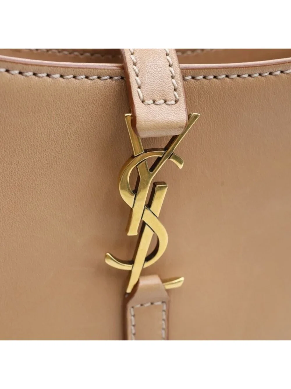 Saint Laurent Paris Mini Hobo Mini Bag Brown Leather Gold